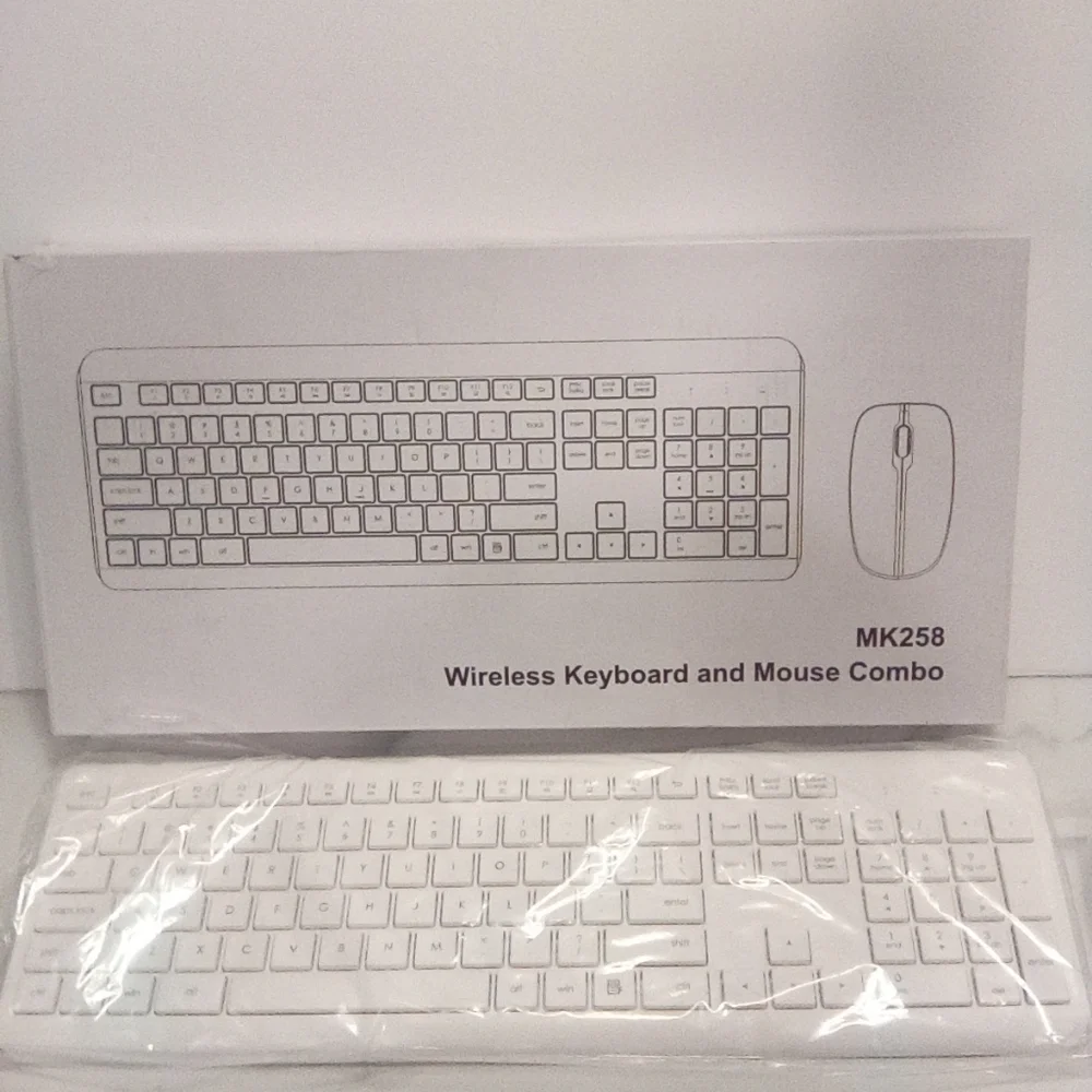 Wireless Keyboard and Mouse Combo - White